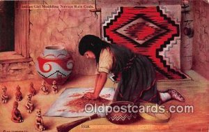 Indian Girl Molding Navajo Rain Gods Unused 