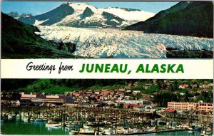 Postcard PIER SCENE Juneau Alaska AK AO9534