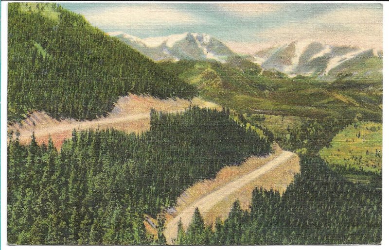 Estes Park, CO - Mt. Ypsilon & Mummy Range from Trail Ridge Rd,Rocky Mtn NP 1951