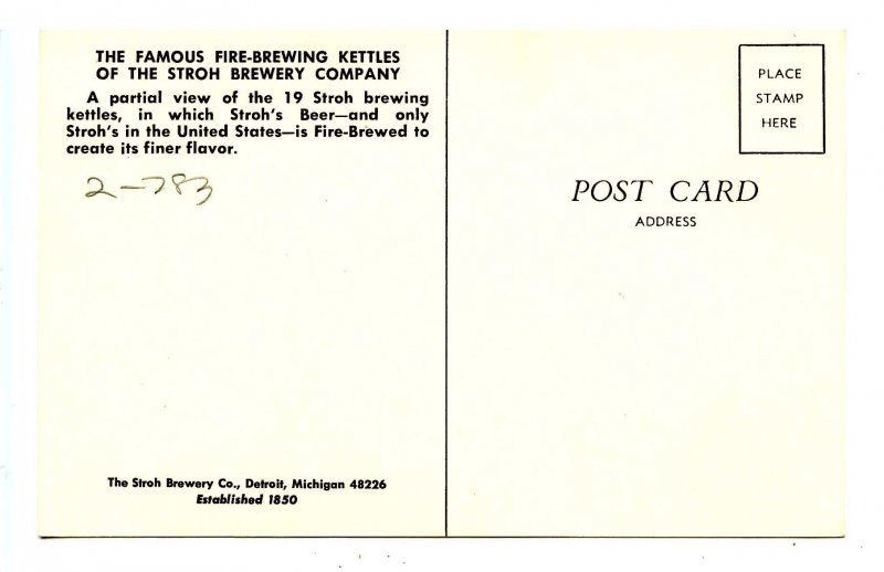 MI - Detroit. Stroh Brewing Co., Fire-Brewing Kettles