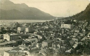 Aerial View Juneau Alaska 1920s RPPC Photo Postcard 21-10982