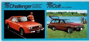 Advertising 1978 DODGE CHALLENGER & COLT  Dealer  Info on Back 3 1/4 x 7 1/4