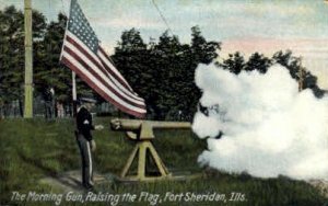 Raising of the Flag - Ft. Sheridan, Illinois IL