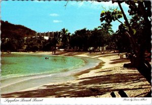 St Thomas, Virgin Islands  SAPPHIRE BEACH RESORT Hotel Advertising 4X6 Postcard