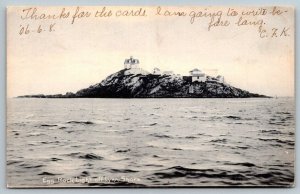 1906 Egg Rock Lighthouse  Lynn  Massachusetts   Postcard