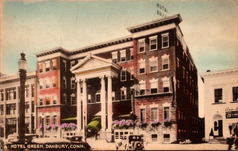 Connecticut Danbury Hotel Green Handcolored