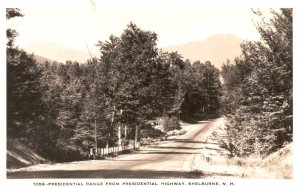 Vintage Postcard Presidential Range from Highway Shelburne New Hampshire N.H.