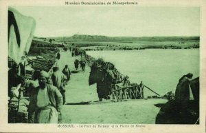 iraq, MOSUL MOSSOUL, Pontoon Bridge, Nineveh Plains (1920s) Mission Postcard (2)