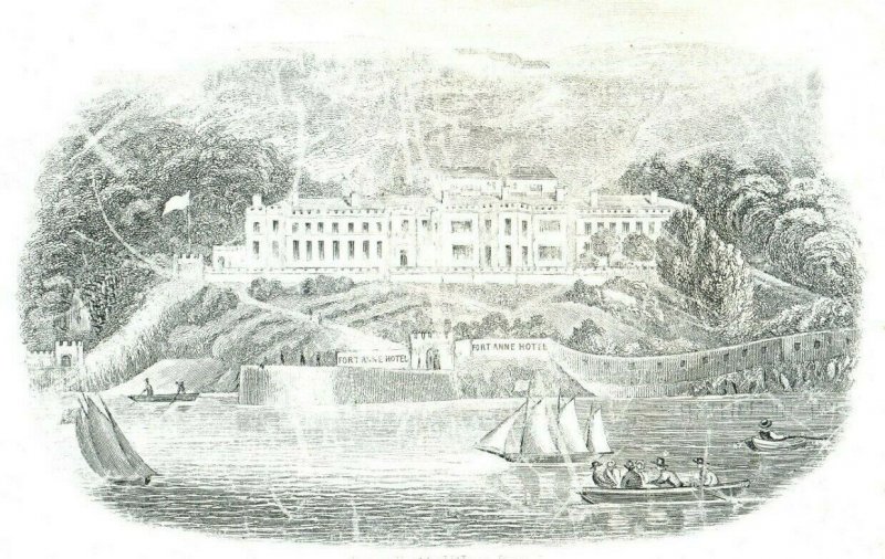 1860's-70's I. R. Issac Engraved Fort Anne Hotel Douglas Isle of Man Card &M