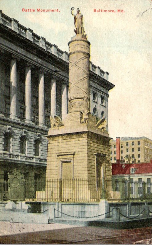 Maryland Baltimore Battle Monument 1911