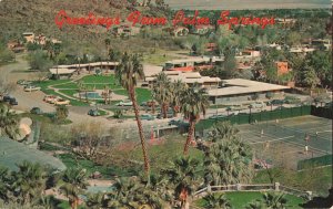 Union Pacific Railroad Palm Springs Tennis Club California Postcard 2R3-47