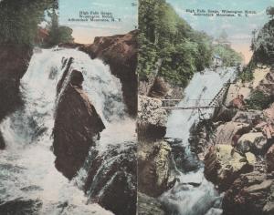 (2 cards) High Falls Gorge at Wilmington Notch - Adirondacks, New York - DB