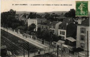 CPA Bois-Colombes - La psserelle a vol d'Oiseau (274798)