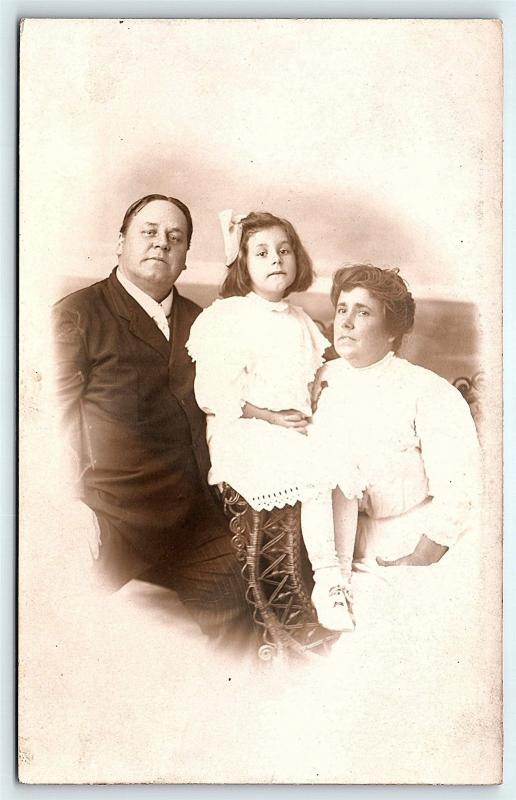 Postcard Family Studio Portrait RPPC Ping Pong Studio Asbury Park NJ B36