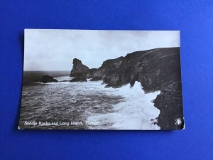 G.B. Saddle Rocks and Long Island Tintagel Vintage Postcard R45004 