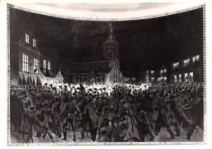 Denmark, Danmark Torch Light procession for Hans Christian Andersen Odense 18...