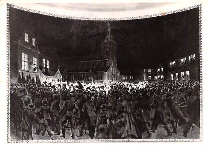 Denmark, Danmark Torch Light procession for Hans Christian Andersen Odense 18...