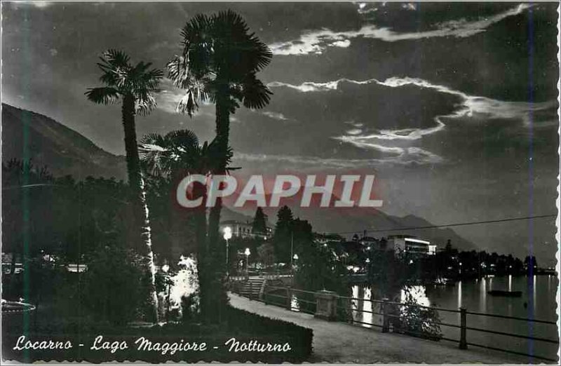 Modern Postcard Locarno Lago Maggiore notturno