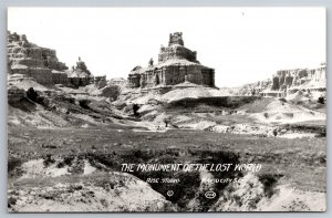 RPPC The Monument Of The Lost World Rapid City SD C1940 Rise Studio Postcard U23