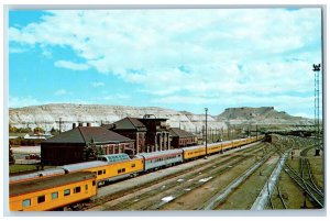 Green River Wyoming WY Postcard Union Depot Station Pacific Streamliner c1950's