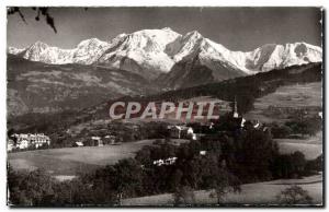 Postcard Modern Combloux General view and Mont Blanc