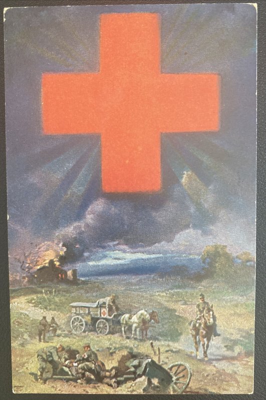 Mint Germany Picture Postcard Military Red Cross At War