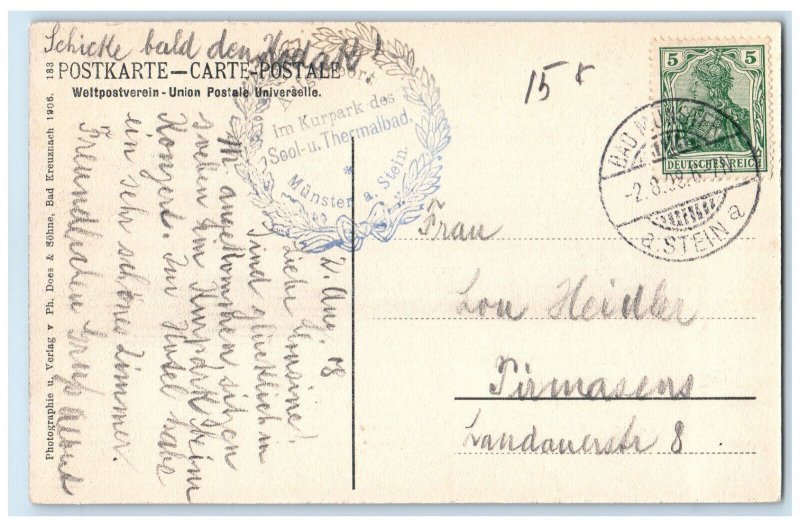 c1910 Bad Münster am Stein-Ebernburg Germany Posted Antique Postcard