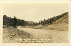 Entering Dark Canyon in White Mts, West of Roswell NM  Vintage RPPC Postcard