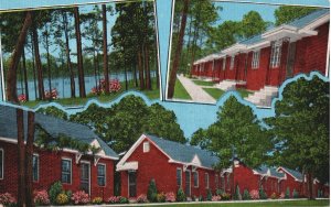 VINTAGE POSTCARD BLUE GABLES MOTOR COURT HATTIESBURG MISSISSIPPI FRESH LINEN