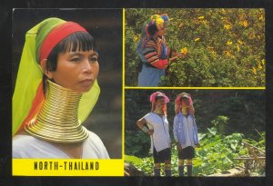 NORTH THAILAND LONG NECK KAREN HILLTRIBE NICE STAMP POSTCARD