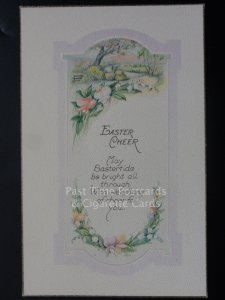 Greetings: EASTER CHEER; May Eastertide be bright all through.... Old Postcard