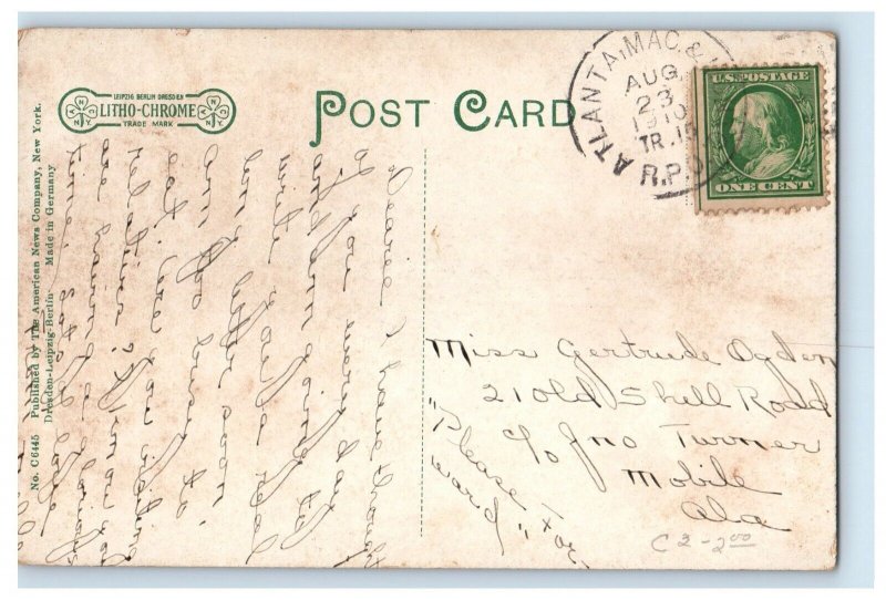  1910 Sam Bailey Institute Griffin Georgia GA RPO Children Posted Postcard