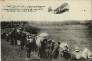 PC CPA AVIATION L'AÉROPLANE DE M. LE COMTE DE LAMBERT Vintage Postcard (b24246)