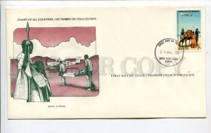 424716 KENYA 1980 year Red Cross plane First Day COVER certificate w/ signature