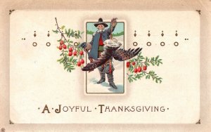 A Joyful Thanksgiving Turkey Hunt Holiday Special Vintage Postcard c1910