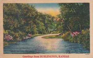 Kansas Greetings From Burlington 1947
