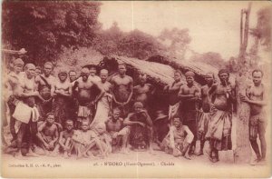 PC ETHNIC TYPES N'DORO CHAKES GABON AFRICA (A23483)