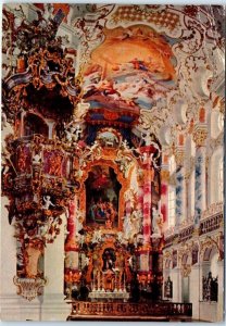 Postcard - Interior of the Pilgrimage Church of Wies - Steingaden, Germany