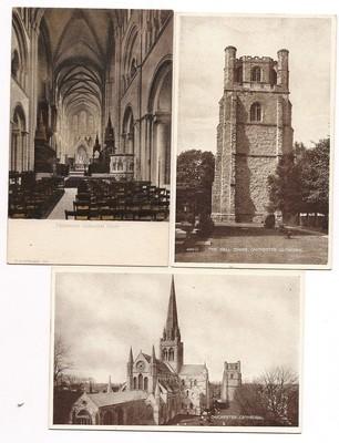 SUSSEX ENGLAND CHICHESTER CATHEDRAL LOT OF 3 WW II ERA 