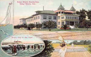 Long Beach Sanitarium, Long Beach, California, Early Postcard, Unused