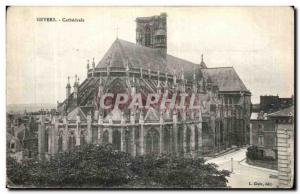Old Postcard Nevers Cathedral