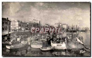 Old Postcard The Sands of Olonne port Bateux Henry Aimee Surprise