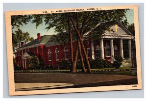 Vintage 1940 Postcard St Marks Methodist Church Sumter South Carolina