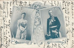 Queen Wilhelmina and Prince Hendrick Denmark royalty 1901 Postcard