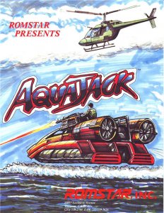 Aqua Jack Arcade Flyer Original Vintage 1989 Video Game Art 8.5 x 11 AquaJack