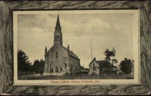 Coaticook Quebec Roman Catholic Church c1910 Postcard