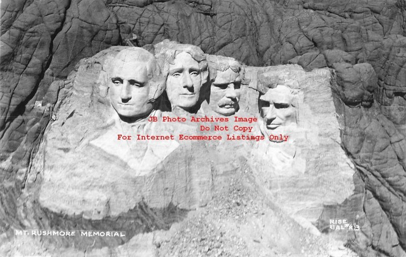 SD, Mount Rushmore, South Dakota, RPPC, Mount Rushmore, Rise Photo No 13