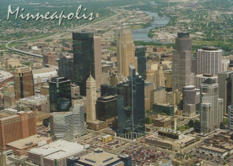 America Postcard - Aerial View of Minneapolis, Minnesota   RRR246