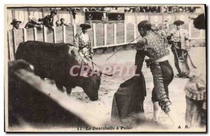 Old Postcard Bullfight Bullfight The descabello has Pulso