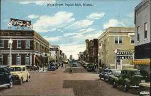 Poplar Bluff Missouri MO Coca Cola Classic Cars Vintage Postcard